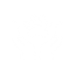 Sagoma bianca di due mani che stringono delicatamente l'impronta di una zampa, simbolo della cura e della protezione degli animali domestici, su uno sfondo grigio chiaro: perfetto per la Clinica Veterinaria Serenissima e per le iniziative a favore degli animali.